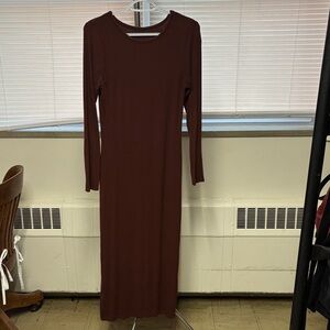 a new day Rich Brown Long Sleeve Dress